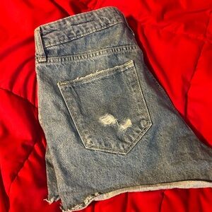 Distressed Denim Shorts